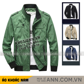 Áo Khoác Dù Nam Cổ Trụ - Áo Khoác Cổ Trụ Túi Xéo Hai Bên Bền Đẹp Có Big Size - AK097