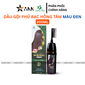 Dầu Gội Phủ Bạc Hồng Tâm Màu Đen 200ml - 8938529135342
