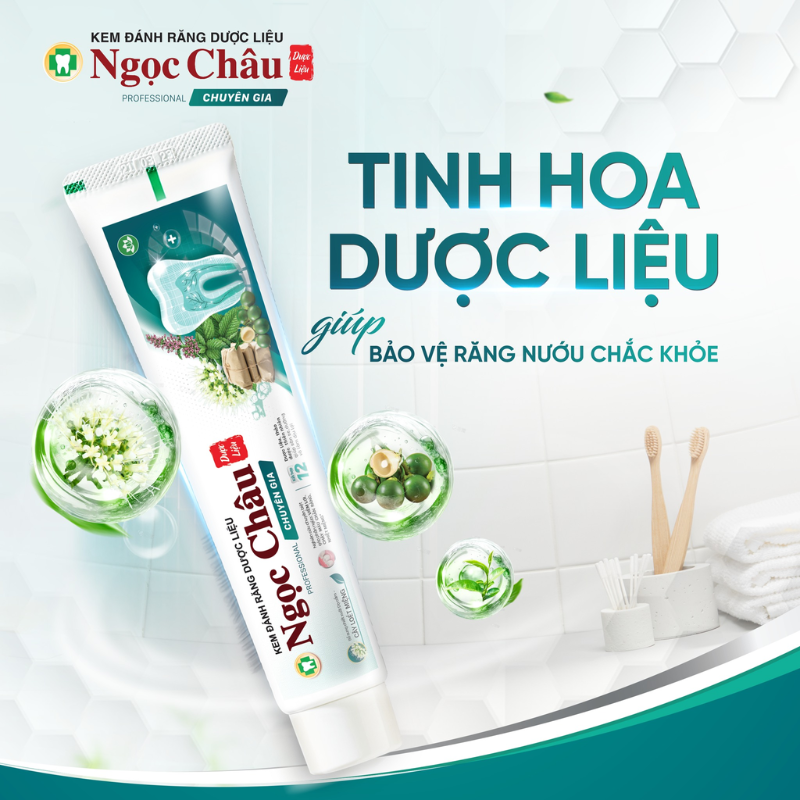 27783_12_20251226160546.png Combo 2 Cây Kem Đánh Răng Ngọc Châu Chuyên Gia 100g/Tuýp - Kem Đánh Răng Dược Liệu + Tặng 1 Bài Chải Đánh Răng - 8936009152865