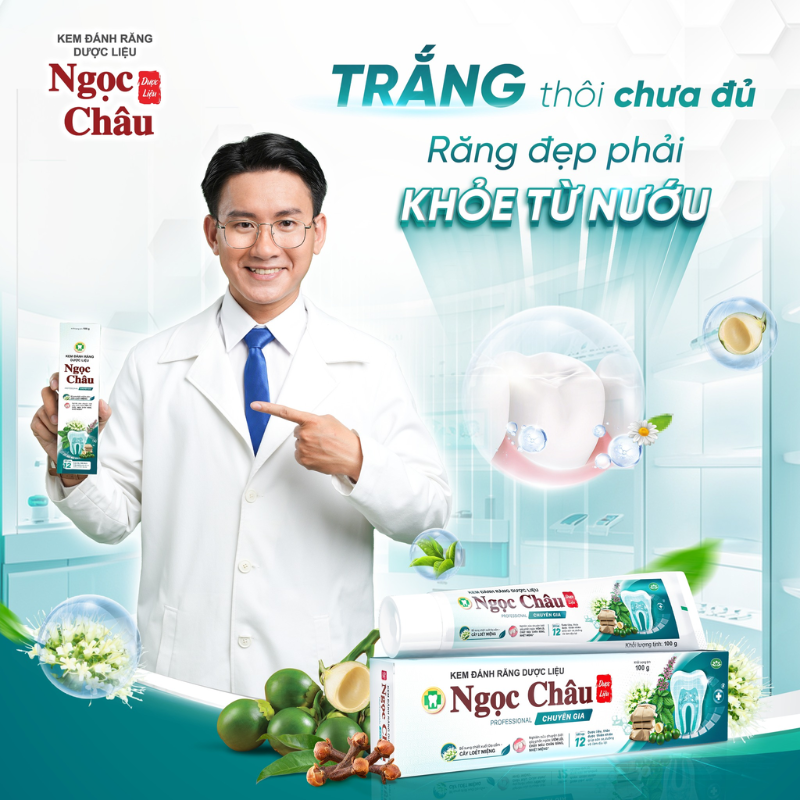 27783_13_20251226160546.png Combo 2 Cây Kem Đánh Răng Ngọc Châu Chuyên Gia 100g/Tuýp - Kem Đánh Răng Dược Liệu + Tặng 1 Bài Chải Đánh Răng - 8936009152865