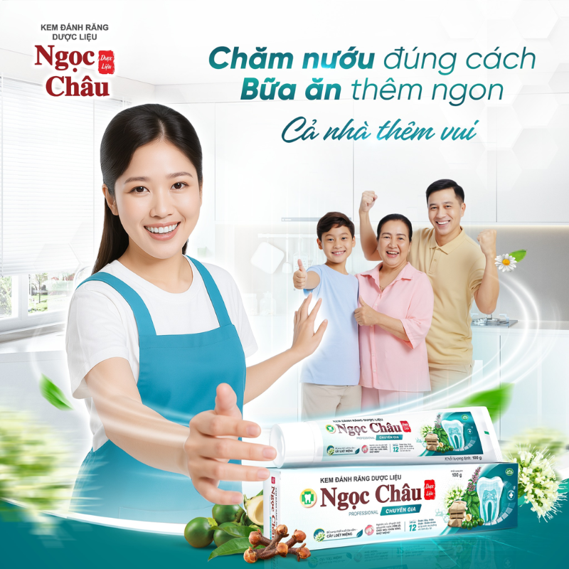 27783_14_20251226160547.png Combo 2 Cây Kem Đánh Răng Ngọc Châu Chuyên Gia 100g/Tuýp - Kem Đánh Răng Dược Liệu + Tặng 1 Bài Chải Đánh Răng - 8936009152865
