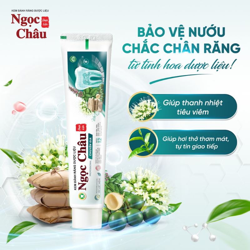 27783_16_20251226160548.png Combo 2 Cây Kem Đánh Răng Ngọc Châu Chuyên Gia 100g/Tuýp - Kem Đánh Răng Dược Liệu + Tặng 1 Bài Chải Đánh Răng - 8936009152865