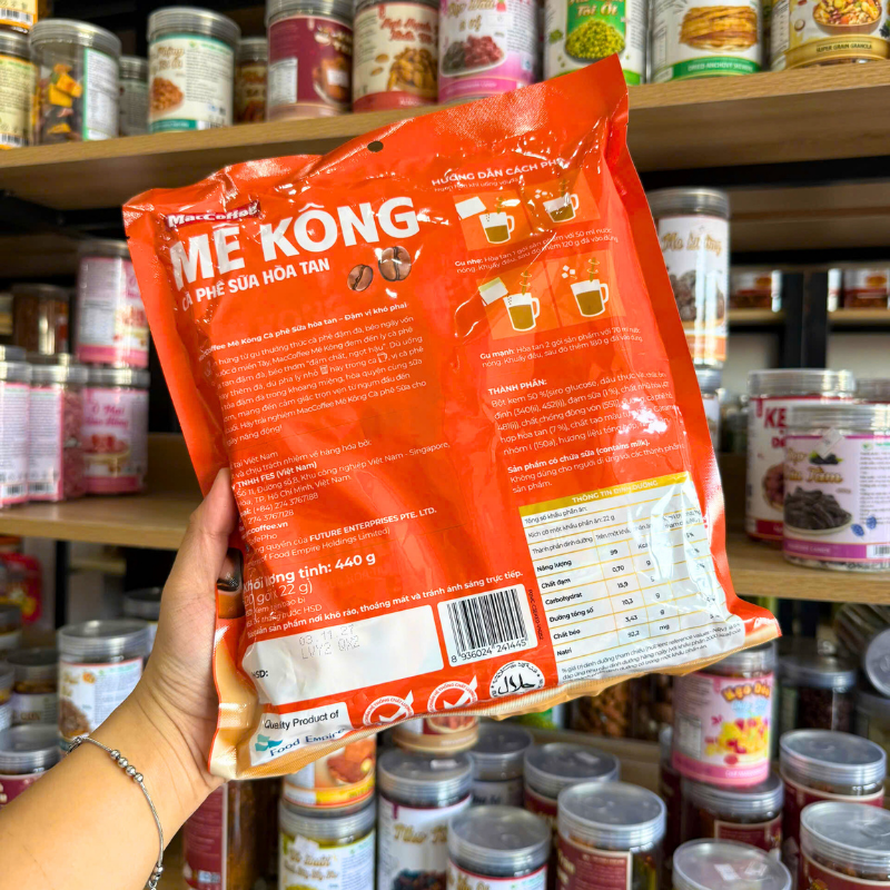 Cà Phê Mê Kông - Cà Phê Sữa Hòa Tan Đậm Vị Maccoffee 20 Gói Cà Phê Mê Kông - Cà Phê Sữa Hòa Tan Đậm Vị Maccoffee 20 Gói