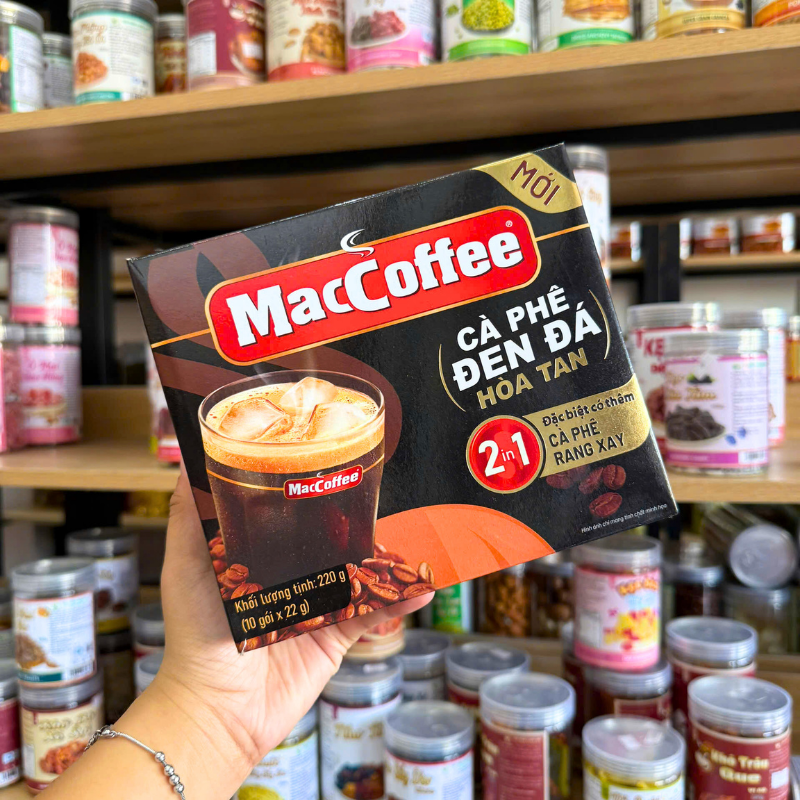 Shop sỉ cà Phê Đen Đá Mac Coffee - Cà Phê Đen Đá Hòa Tan 2 In 1 220g Shop sỉ cà Phê Đen Đá Mac Coffee - Cà Phê Đen Đá Hòa Tan 2 In 1 220g