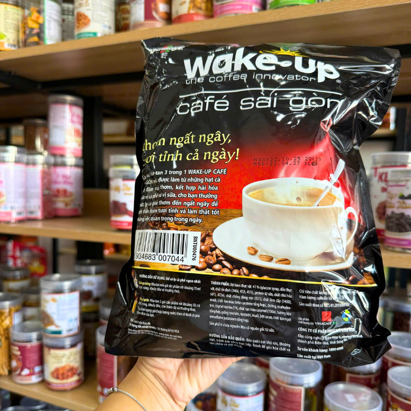 Mua sỉ cà Phê Wake Up - Cà Phê Sài Gòn - Cafe Sữa Đậm Vị Hòa Tan 3 Trong 1 456g Mua sỉ cà Phê Wake Up - Cà Phê Sài Gòn - Cafe Sữa Đậm Vị Hòa Tan 3 Trong 1 456g
