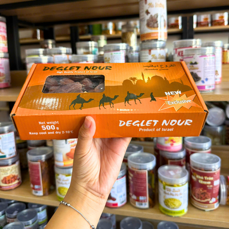 Chà Là Deglet Nour Sấy Dẻo - Chà Là Lạc Đà 500g Chà Là Deglet Nour Sấy Dẻo - Chà Là Lạc Đà 500g