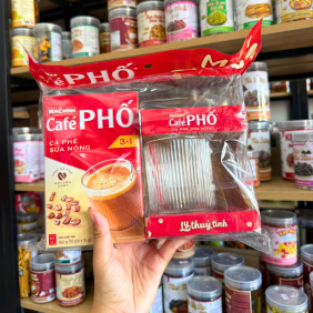 Cà Phê Phố - Cà Phê Sữa Nóng 3 In 1 160g Hộp 10 Gói - Tặng Ly Thủy Tinh - 8936024241766