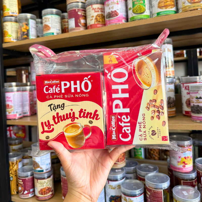 Nguồn sỉ cà Phê Phố - Cà Phê Sữa Nóng 3 In 1 160g - Tặng Ly Thủy Tinh Nguồn sỉ cà Phê Phố - Cà Phê Sữa Nóng 3 In 1 160g - Tặng Ly Thủy Tinh