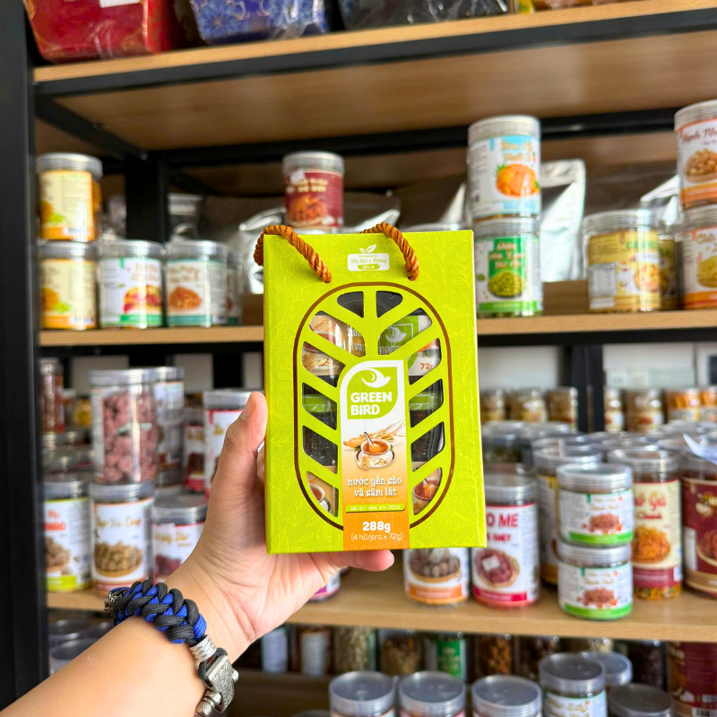 Shop sỉ yến Sào Và Sâm Lát Green Bird 288g - Yến Green Bird (4 Hũ x 72g) Shop sỉ yến Sào Và Sâm Lát Green Bird 288g - Yến Green Bird (4 Hũ x 72g)