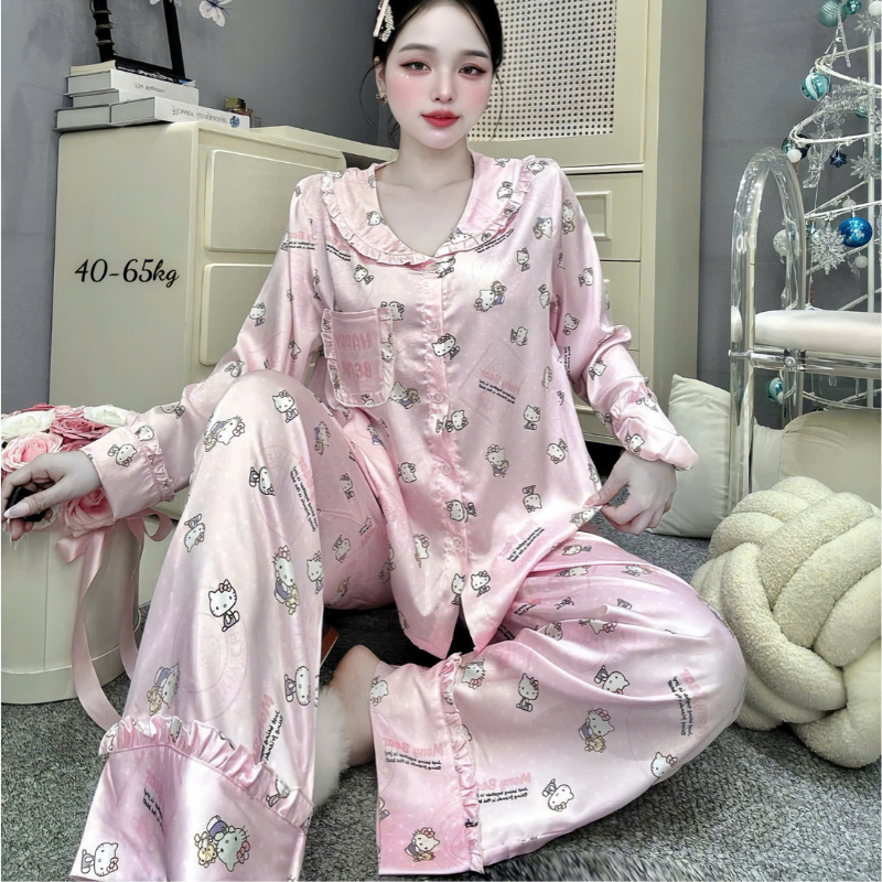 27898_145_20260106172759-2.png Đồ Bộ Pijama Nữ - Đồ Bộ Tay Dài Quần Dài Viền Bèo Họa Tiết Nhí Size 40-65kg - DBO5209