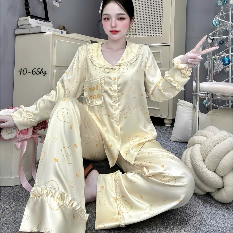27898_151_20260106172803-2.png Đồ Bộ Pijama Nữ - Đồ Bộ Tay Dài Quần Dài Viền Bèo Họa Tiết Nhí Size 40-65kg - DBO5209