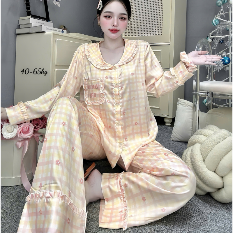 27898_154_20260106172805-2.png Đồ Bộ Pijama Nữ - Đồ Bộ Tay Dài Quần Dài Viền Bèo Họa Tiết Nhí Size 40-65kg - DBO5209