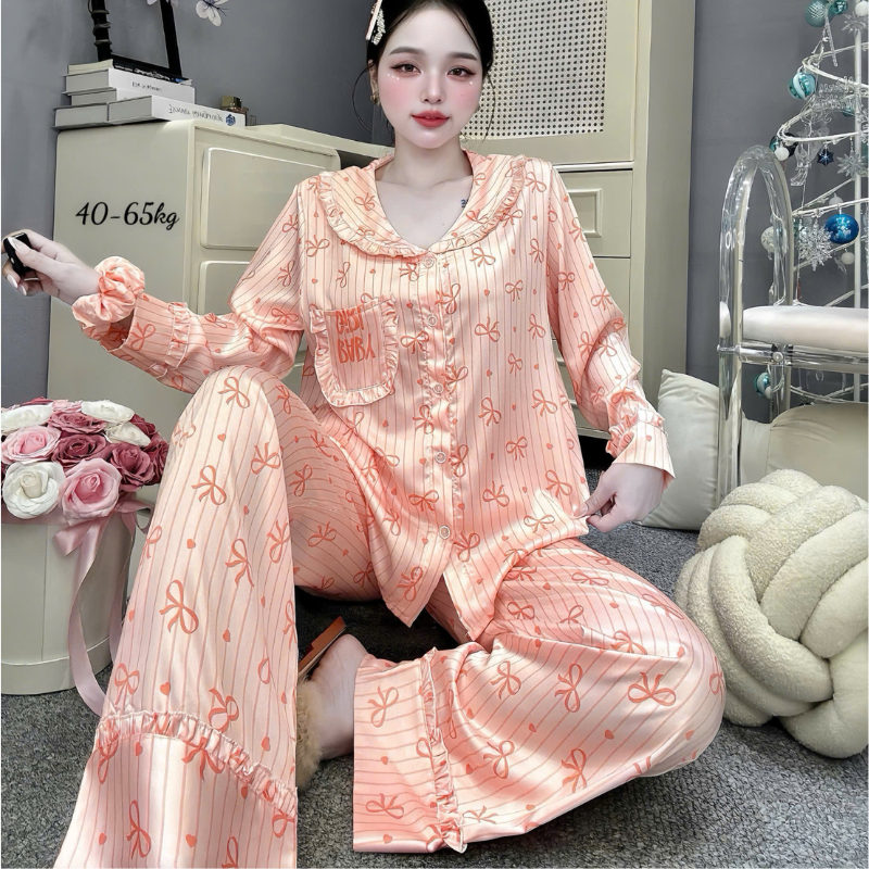 27898_156_20260106172807-2.png Đồ Bộ Pijama Nữ - Đồ Bộ Tay Dài Quần Dài Viền Bèo Họa Tiết Nhí Size 40-65kg - DBO5209