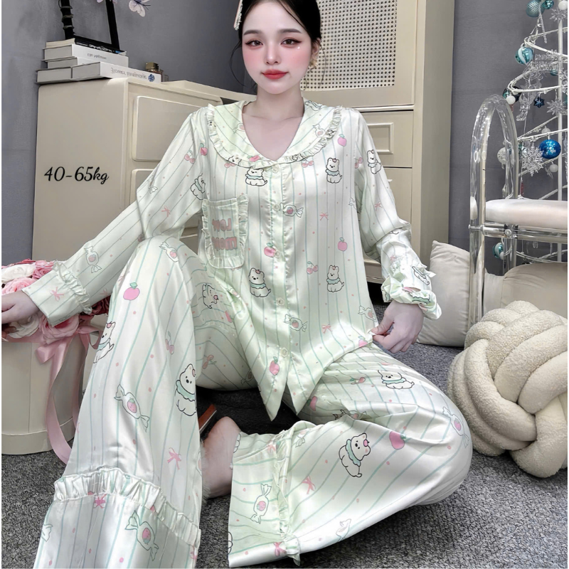 27898_159_20260106172809-2.png Đồ Bộ Pijama Nữ - Đồ Bộ Tay Dài Quần Dài Viền Bèo Họa Tiết Nhí Size 40-65kg - DBO5209