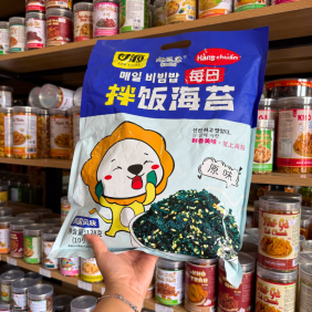 Rong Biển Rắc Cơm Ăn Liền QUDOUYU Hình Con Sư Tử Bịch Xanh Dương 128gr - 6973360420846