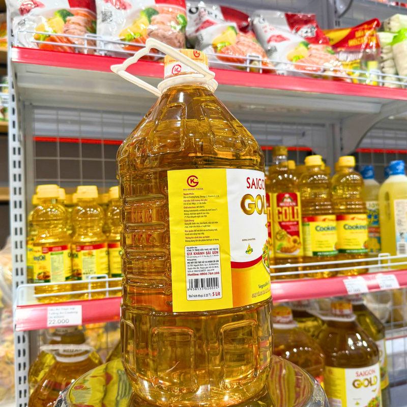 Mua sỉ dầu Ăn Thực Vật SÀI GÒN GOLD Gia Khánh Food 5 lít Mua sỉ dầu Ăn Thực Vật SÀI GÒN GOLD Gia Khánh Food 5 lít