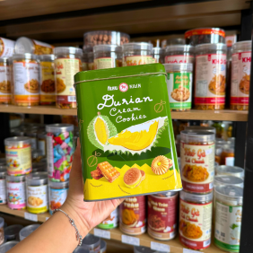 Bánh Quy Nhân Sầu Riêng Hộp Thiếc KILIN Thái Lan 400g - Hộp Xanh Lá - 8859465690897