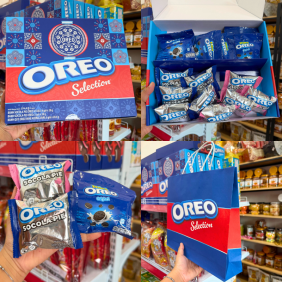 Bánh Oreo Pie (Vị Dâu, Socola, Vani) - Bánh Kinh Đô Oreo 374.4g (15 Gói) - Kèm Túi - 8934680047319