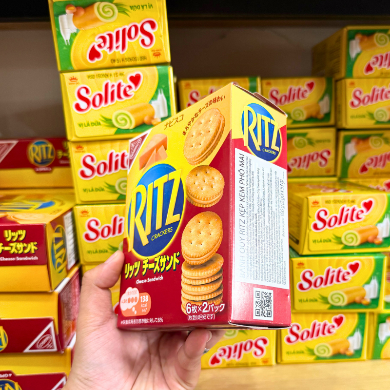 Shop sỉ bánh Quy Ritz Crackers Nhân Kem Phô Mai 106g Shop sỉ bánh Quy Ritz Crackers Nhân Kem Phô Mai 106g