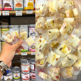 Kẹo Sữa Chua Mix Trái Cây Và Hạt Ăn Kiêng - Kẹo Nougat Dâu Tây 500g - SCMTC02