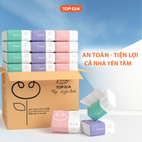 1 Thùng 36 Gói Giấy Ăn Topgia 3 Màu - TOPGIA3MAUTHUNG40