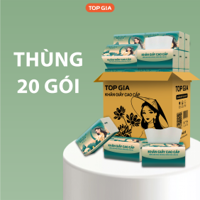 1 Thùng 20 Gói Giấy Ăn Topgia Sắc Việt - TOPGIASACVIETTHUNG20