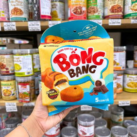 Bánh Bông Lan Socola Mochi Đậu Đỏ Con Cá ORION Bống Bang 145g - 8936029421781