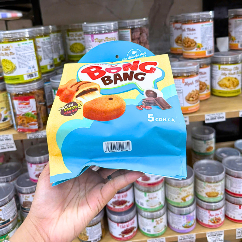 Bánh Bông Lan Socola Mochi Đậu Đỏ Con Cá ORION Bống Bang 145g Bánh Bông Lan Socola Mochi Đậu Đỏ Con Cá ORION Bống Bang 145g