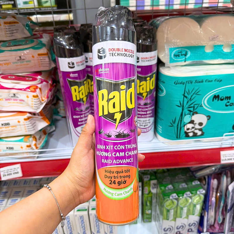 Xịt Côn Trùng RAID Hương Cam Chanh 520ml Xịt Côn Trùng RAID Hương Cam Chanh 520ml