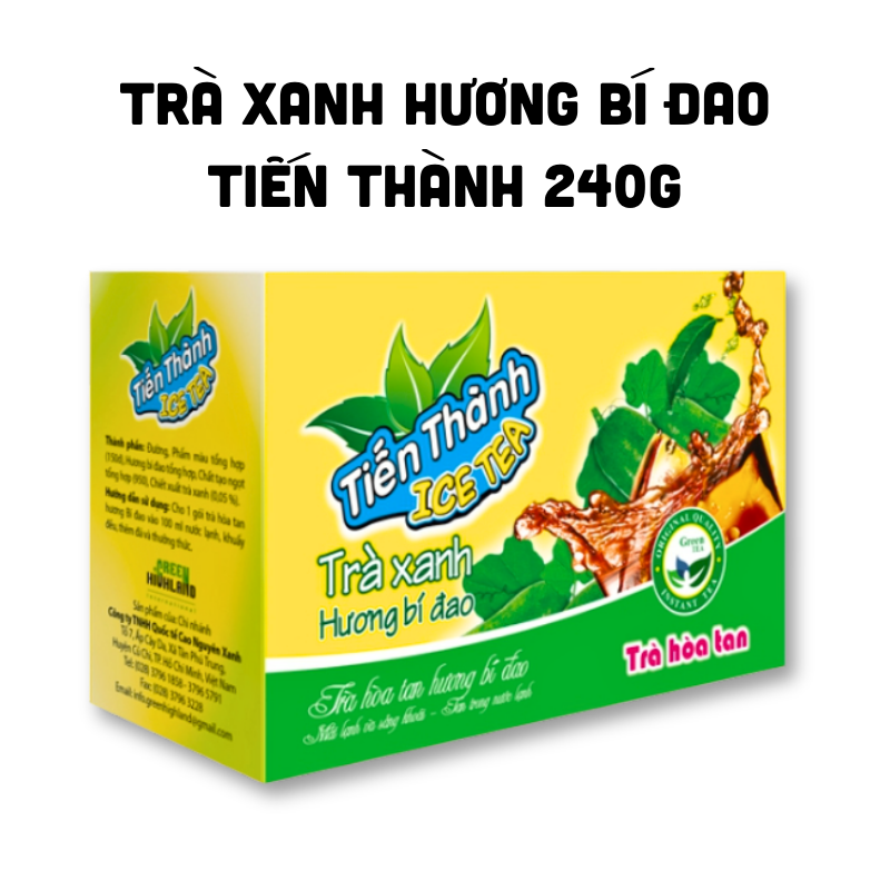 Mua sỉ trà Xanh Hoà Tan Tiến Thành Hương Bí Đao 240g Mua sỉ trà Xanh Hoà Tan Tiến Thành Hương Bí Đao 240g