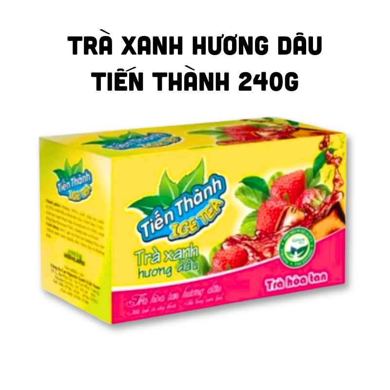 Trà Xanh Hoà Tan Tiến Thành Hương Dâu 240g Trà Xanh Hoà Tan Tiến Thành Hương Dâu 240g