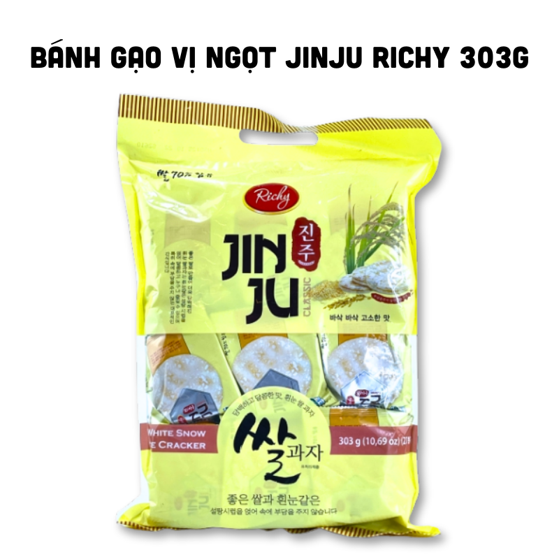 Bánh Gạo Jinju Richy Vị Ngọt Hàn Quốc 303g Bánh Gạo Jinju Richy Vị Ngọt Hàn Quốc 303g