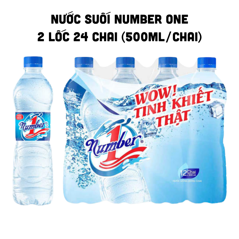 Nguồn sỉ nước Uống Đóng Chai Number One 2 Lốc Gồm 24 Chai (500ml/Chai) Nguồn sỉ nước Uống Đóng Chai Number One 2 Lốc Gồm 24 Chai (500ml/Chai)