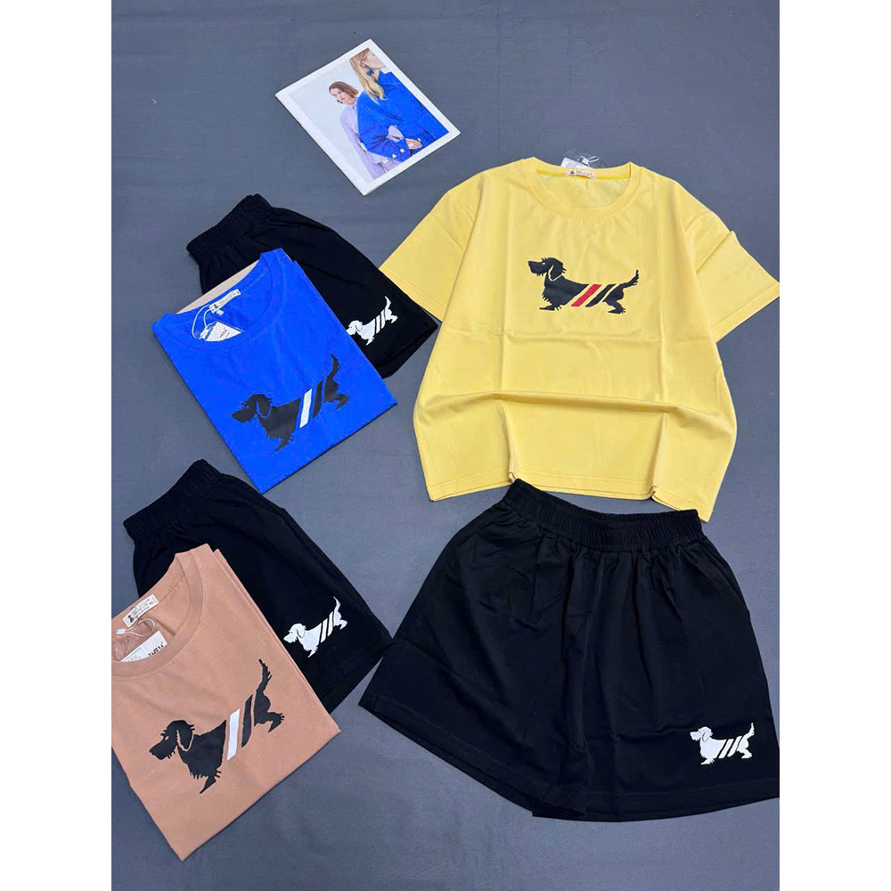 Đồ Bộ Nữ Áo Thun Cổ Tròn Tay Ngắn Quần Đùi Thể Thao Năng Động Vải Cotton Thoáng Mát Size 45-62kg Đồ Bộ Nữ Áo Thun Cổ Tròn Tay Ngắn Quần Đùi Thể Thao Năng Động Vải Cotton Thoáng Mát Size 45-62kg