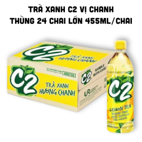 Trà Xanh C2 Hương Chanh Thùng 24 Chai Lớn (455ml/Chai) - 8934564600357THUNG