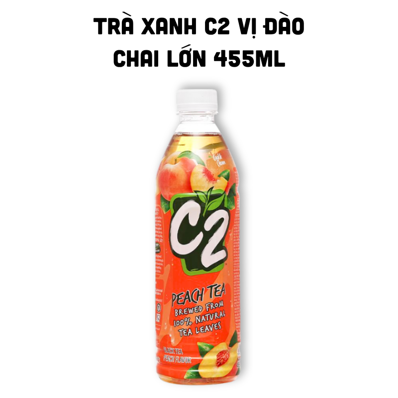 Kho sỉ trà Xanh C2 Hương Đào Chai Lớn 455ml Kho sỉ trà Xanh C2 Hương Đào Chai Lớn 455ml
