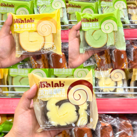 1 Cái Bánh Bông Lan Cuộn OBALAB Vị Socola/ Vị Trà Xanh/ Vị Phô Mai 60g - 6970645921296