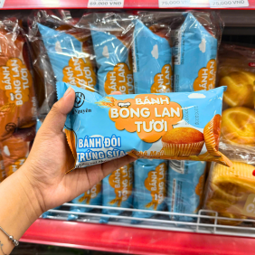 Bánh Bông Lan Tươi Trứng Sữa Kim Nguyên Vị Phô Mai 60g - Bịch Xanh Dương - 8938550176048