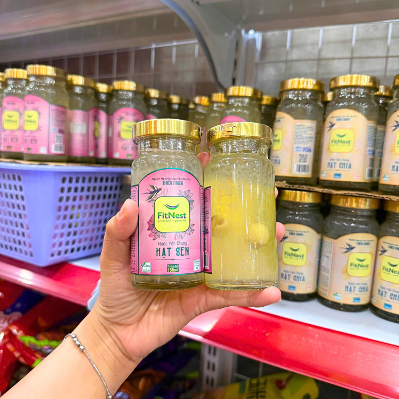 Giá sỉ combo 10 Hũ Nước Yến Chưng Hạt Sen FitNest 150ml Giá sỉ combo 10 Hũ Nước Yến Chưng Hạt Sen FitNest 150ml