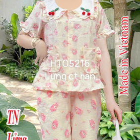 Đồ bộ nữ tay ngắn quần lững HT05216 - DBOR0061