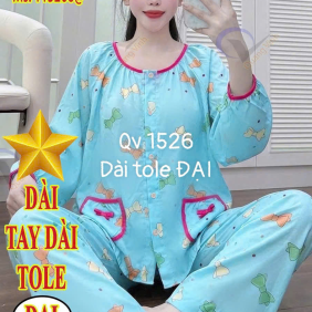 Đồ bộ nữ tay dài quần dài tole đại Qv 1526 - DBOR0067