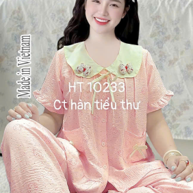 Đồ bộ nữ tay ngắn quần dài tiểu thư HT 10233 - DBOR0090