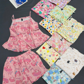 Đồ bộ nữ 2 dây vài tole quần đùi - DBOR0093