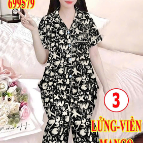 Đồ bộ tay ngắn quần đùi áo phối viền MT 9579 - DBOR0100