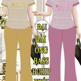 Đồ bộ nữ quần Dài ống bass borip phối tăm nhí KH-1015411 - DBOR0129