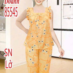 Đồ bộ nữ áo sát nách quần đùi vải tole DD-85545 - DBOR0147