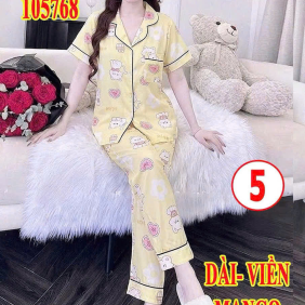 Đồ bộ nữ pijama tay ngắn quần dài vải mango MT-05768 - DBOR0155