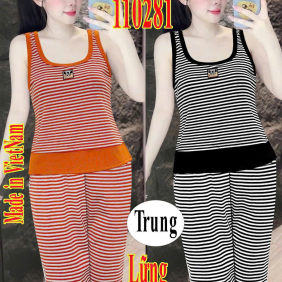 Đồ bộ nữ sát nách quần lững thun borip - DBOR0161