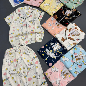 Đồ bộ nữ mặt nhà pijama tay ngắn quần lững nhiều size MT-9579 - DBOR0165