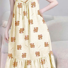 Đầm tole nữ 2 dây vài tole mát TD084 - DBOR0167